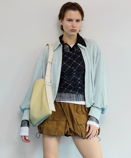 MAISON SPECIAL（メゾンスペシャル）の「Three-Piece Sheer Polo Top/スリーピースシアーポロトップ（ポロシャツ・レディース・ミント/ブルー/ブラック・FREE）」の14枚目の写真