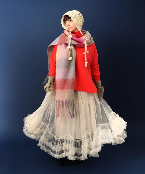 Three Four Time（ｽﾘｰﾌｫｰﾀｲﾑ）の「レース編みキャップ（ニットキャップ/ビーニー・レディース・ブラック/アイボリー・FREE）」の12枚目の写真