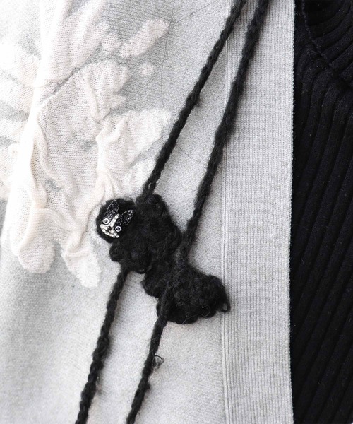 Three Four Time（ｽﾘｰﾌｫｰﾀｲﾑ）の「レース編みキャップ（ニットキャップ/ビーニー・レディース・ブラック/アイボリー・FREE）」の16枚目の写真