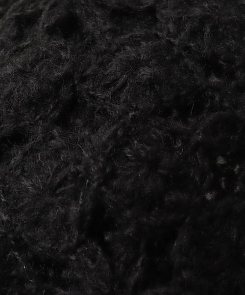 Three Four Time（ｽﾘｰﾌｫｰﾀｲﾑ）の「レース編みキャップ（ニットキャップ/ビーニー・レディース・ブラック/アイボリー・FREE）」の10枚目の写真