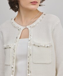 GRACE CONTINENTAL | ブレードツイードニットジャケット(ノーカラージャケット)