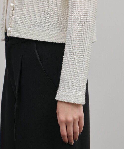 GRACE CONTINENTAL（グレースコンチネンタル）の「ブレードツイードニットジャケット（ノーカラージャケット・レディース・ホワイト/ブラック・36）」の22枚目の写真