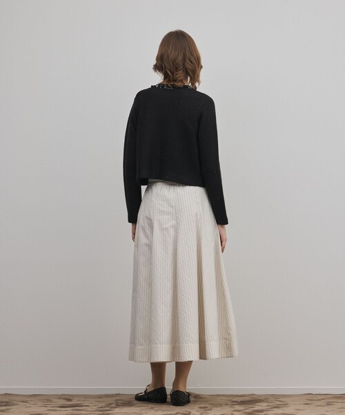 GRACE CONTINENTAL（グレースコンチネンタル）の「ブレードツイードニットジャケット（ノーカラージャケット・レディース・ホワイト/ブラック・36）」の15枚目の写真