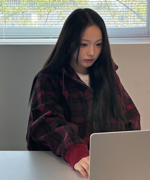 chancechance(チャンスチャンス)の「CEC CHECK ZIP-UP HOODIE(RED)(パーカー・メンズ・その他・OS)」の1枚目の写真
