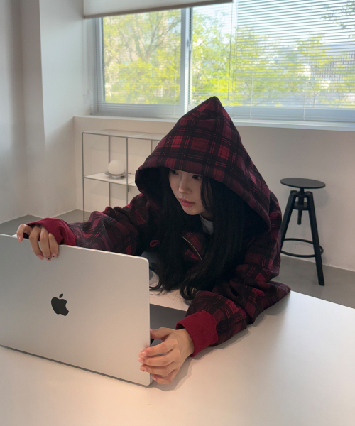 chancechance(チャンスチャンス)の「CEC CHECK ZIP-UP HOODIE(RED)(パーカー・メンズ・その他・OS)」の5枚目の写真
