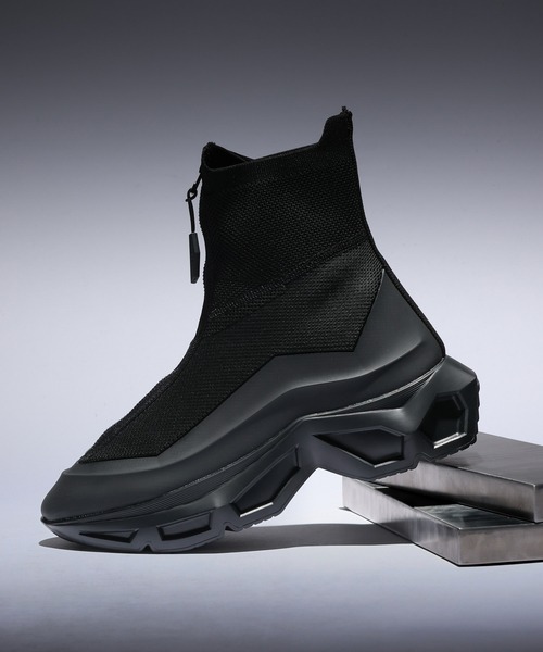 HARE（ハレ）の「ビルディングソールZIPブーツ(HARE)（ブーツ・メンズ・ブラック・MEDIUM/LARGE）」の19枚目の写真