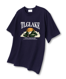 グロイングオーバーサイズ半袖Tシャツネイビー