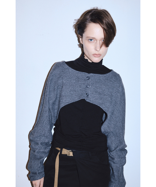 MIDNLOW(ミッドアンドロー)の「Two-way Knit Bolero(カーディガン/ボレロ・レディース・その他・FREE)」の4枚目の写真