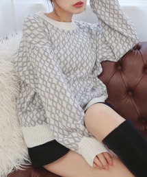 CECIL McBEE | ハニカムジャガードプルオーバー(ニット/セーター)