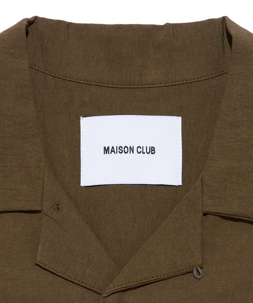 MAISON CLUB(メゾンクラブ)の「【MAISON CLUB】Open Collar Half Sleeve Shirt KKP/ 開襟ハーフスリーブシャツ(シャツ/ブラウス・メンズ・ブラック/ホワイト/ブラウン・M/L)」の7枚目の写真