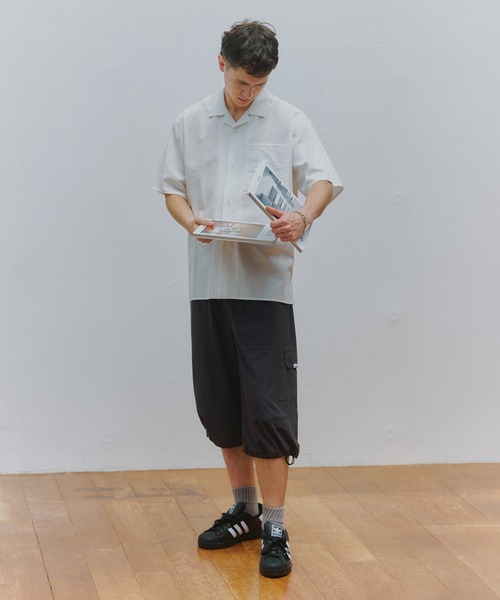 MAISON CLUB(メゾンクラブ)の「【MAISON CLUB】Open Collar Half Sleeve Shirt KKP/ 開襟ハーフスリーブシャツ(シャツ/ブラウス・メンズ・ブラック/ホワイト/ブラウン・M/L)」の15枚目の写真