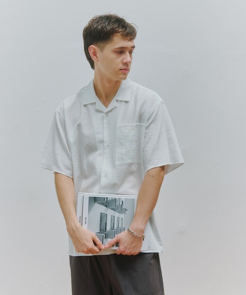 MAISON CLUB(メゾンクラブ)の「【MAISON CLUB】Open Collar Half Sleeve Shirt KKP/ 開襟ハーフスリーブシャツ(シャツ/ブラウス・メンズ・ブラック/ホワイト/ブラウン・M/L)」の18枚目の写真