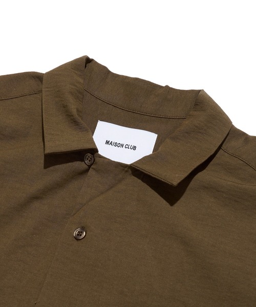 MAISON CLUB(メゾンクラブ)の「【MAISON CLUB】Open Collar Half Sleeve Shirt KKP/ 開襟ハーフスリーブシャツ(シャツ/ブラウス・メンズ・ブラック/ホワイト/ブラウン・M/L)」の8枚目の写真