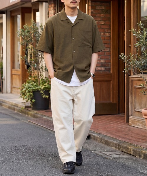 MAISON CLUB(メゾンクラブ)の「【MAISON CLUB】Open Collar Half Sleeve Shirt KKP/ 開襟ハーフスリーブシャツ(シャツ/ブラウス・メンズ・ブラック/ホワイト/ブラウン・M/L)」の20枚目の写真