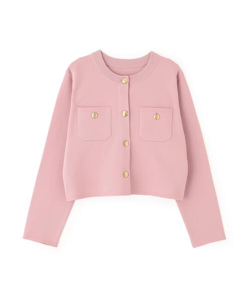 NATURAL BEAUTY BASIC（ナチュラルビューティーベーシック）の「◇エンブレムボタンニットジャケット（カーディガン/ボレロ・レディース・イエロー/ブラック/ピンク/オフホワイト・FREE）」の19枚目の写真