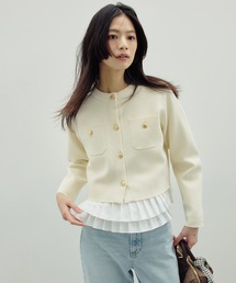 NATURAL BEAUTY BASIC（ナチュラルビューティーベーシック）の「◇エンブレムボタンニットジャケット（カーディガン/ボレロ）」
