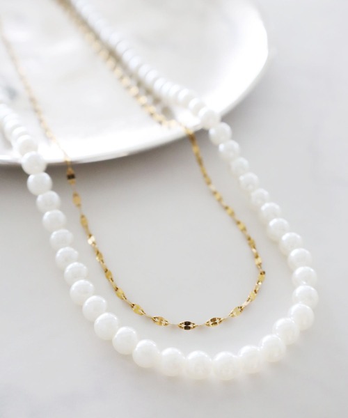 LEPSIM（レプシィム）の「【入卒式／セレモニー】ステンレスアソートパールネックレス　604403（ネックレス・レディース・ホワイト/ホワイト系その他/ホワイト系その他2/ホワイト系その他3・ONE SIZE）」の3枚目の写真