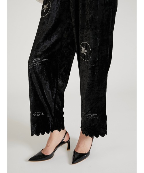 crinkle crinkle crinkle（クリンクルクリンクルクリンクル）の「【crinkle crinkle crinkle】velvet fantasy easy pants/ヴェルヴェットファンタジーパンツ（その他パンツ・レディース・ブラック・FREE）」の2枚目の写真