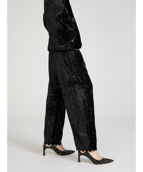 crinkle crinkle crinkle（クリンクルクリンクルクリンクル）の「【crinkle crinkle crinkle】velvet fantasy easy pants/ヴェルヴェットファンタジーパンツ（その他パンツ・レディース・ブラック・FREE）」の4枚目の写真