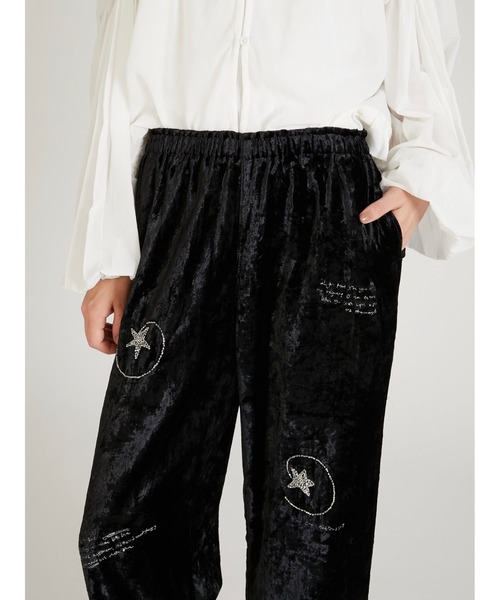 crinkle crinkle crinkle（クリンクルクリンクルクリンクル）の「【crinkle crinkle crinkle】velvet fantasy easy pants/ヴェルヴェットファンタジーパンツ（その他パンツ・レディース・ブラック・FREE）」の5枚目の写真