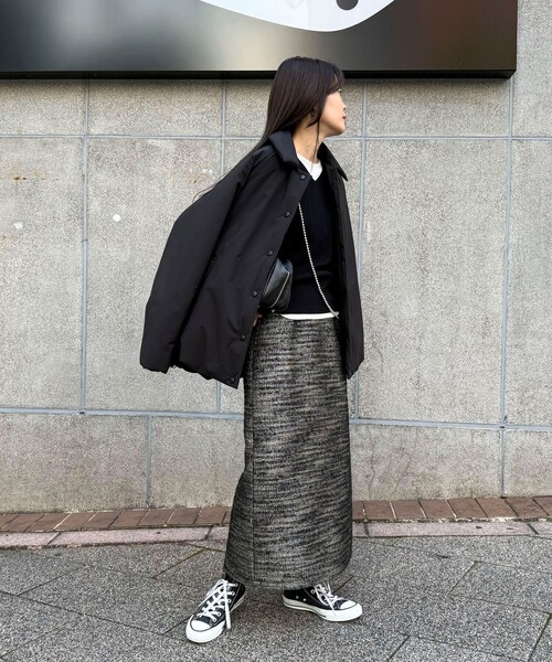 fredy emue（フレディエミュ）の「ラメツィードスカート（スカート・レディース・グレー/ブラック・36/38）」の10枚目の写真