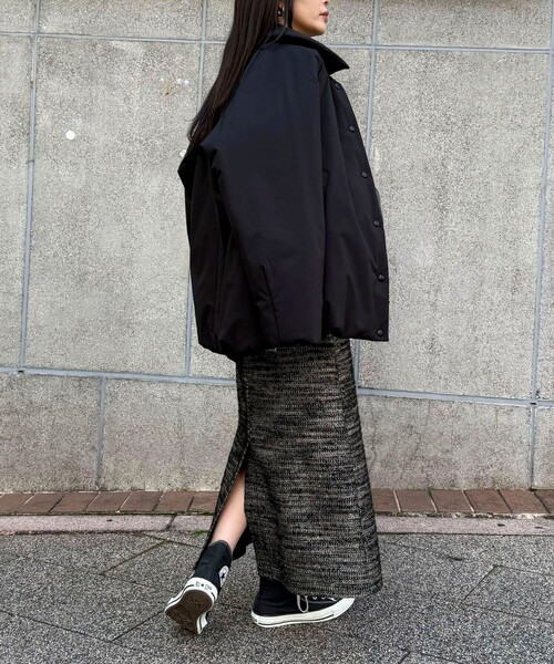 fredy emue（フレディエミュ）の「ラメツィードスカート（スカート・レディース・グレー/ブラック・36/38）」の11枚目の写真