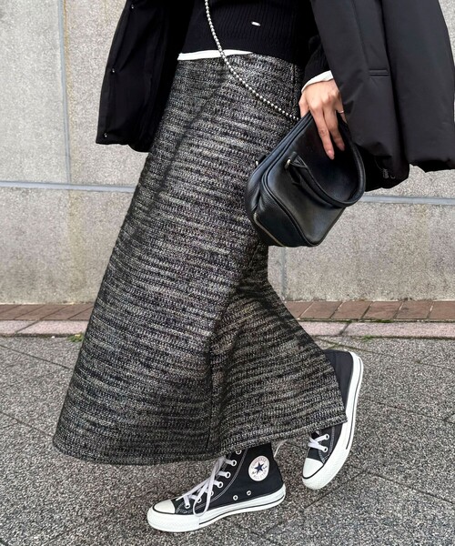 fredy emue（フレディエミュ）の「ラメツィードスカート（スカート・レディース・グレー/ブラック・36/38）」の15枚目の写真