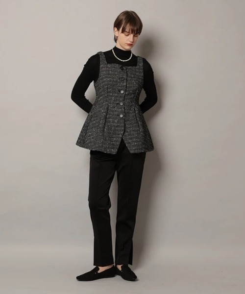 CADUNE(カデュネ)の「スリットスティックパンツ(その他パンツ・レディース・ブラック/グレイッシュベージュ・38/36/34)」の7枚目の写真