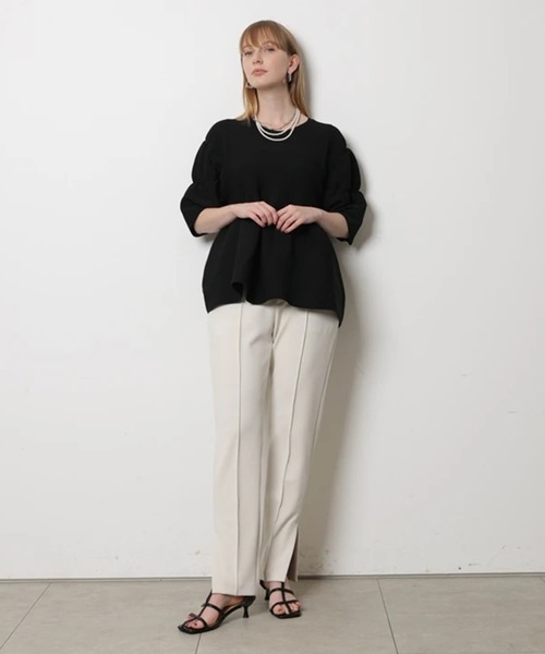 CADUNE(カデュネ)の「スリットスティックパンツ(その他パンツ・レディース・ブラック/グレイッシュベージュ・38/36/34)」の16枚目の写真