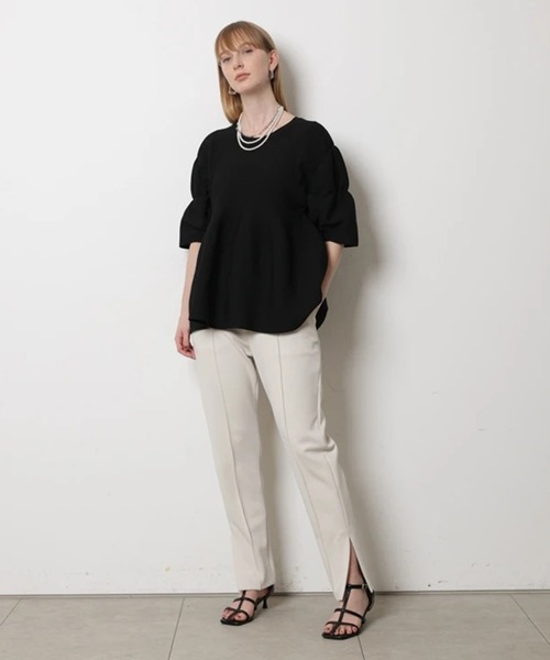 CADUNE(カデュネ)の「スリットスティックパンツ(その他パンツ・レディース・ブラック/グレイッシュベージュ・38/36/34)」の17枚目の写真