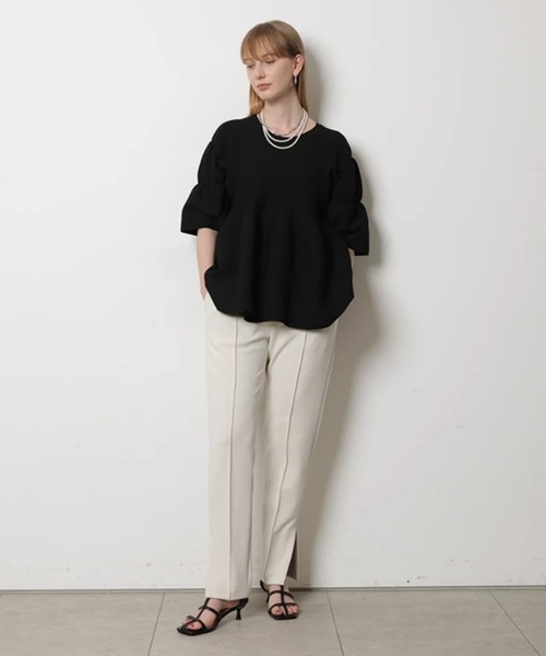 CADUNE(カデュネ)の「スリットスティックパンツ(その他パンツ・レディース・ブラック/グレイッシュベージュ・38/36/34)」の18枚目の写真