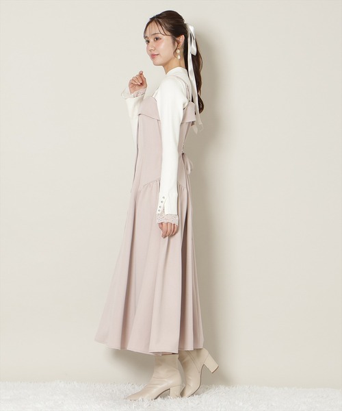 WILLSELECTION（ウィルセレクション）の「ギャザー切替ストラップキャミワンピース（ワンピース・レディース・ブラック/ブラウン系その他/ピンク/チャコールグレー・FREE）」の11枚目の写真