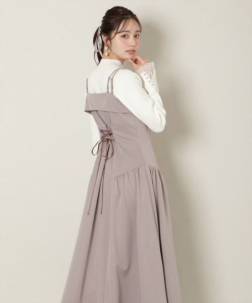 WILLSELECTION（ウィルセレクション）の「ギャザー切替ストラップキャミワンピース（ワンピース・レディース・ブラック/ブラウン系その他/ピンク/チャコールグレー・FREE）」の20枚目の写真