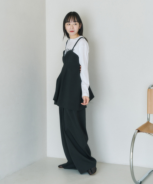 HARDY NOIR（アルディーノアール）の「ダブルクロスビスチェ（シャツ/ブラウス・レディース・ブラック・FREE）」の3枚目の写真