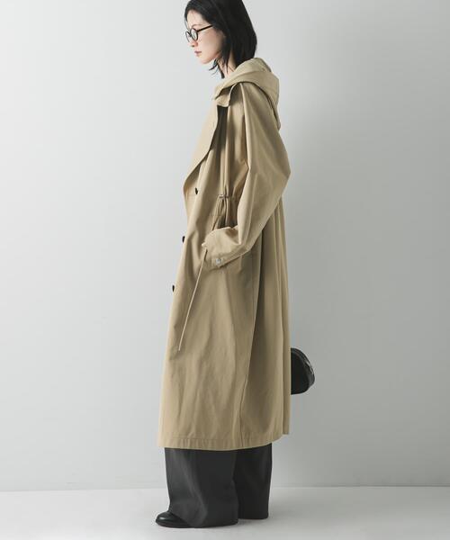 URBAN RESEARCH（アーバンリサーチ）の「フーディー2WAYトレンチコート（トレンチコート・レディース・ベージュ/ライトベージュ・38/36）」の17枚目の写真