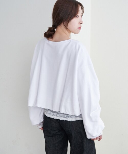 SHENERY（シーナリー）の「バルーンスウェット（Tシャツ/カットソー・レディース・オフホワイト/グレー・FREE）」の6枚目の写真