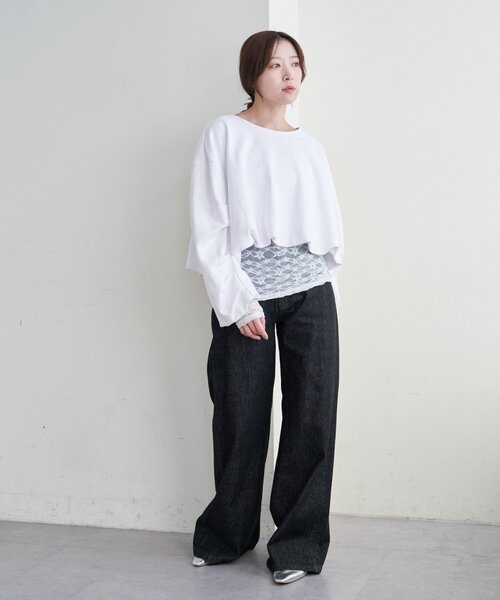 SHENERY（シーナリー）の「バルーンスウェット（Tシャツ/カットソー・レディース・オフホワイト/グレー・FREE）」の8枚目の写真