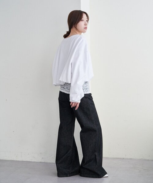 SHENERY（シーナリー）の「バルーンスウェット（Tシャツ/カットソー・レディース・オフホワイト/グレー・FREE）」の9枚目の写真