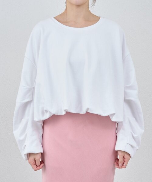 SHENERY（シーナリー）の「バルーンスウェット（Tシャツ/カットソー・レディース・オフホワイト/グレー・FREE）」の11枚目の写真