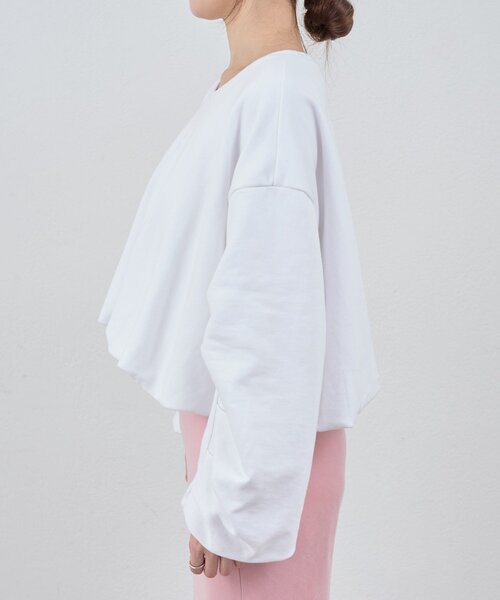 SHENERY（シーナリー）の「バルーンスウェット（Tシャツ/カットソー・レディース・オフホワイト/グレー・FREE）」の12枚目の写真