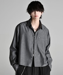 ADRER | Cropped Regular Collar Silhouette Shirt / クロップド・レギュラーカラー・シルエット・シャツ(シャツ/ブラウス)