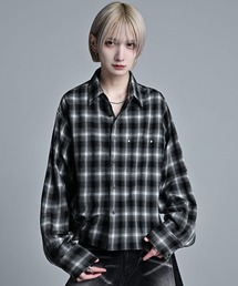 ADRER | Cropped Regular Collar Silhouette Shirt / クロップド・レギュラーカラー・シルエット・シャツ(シャツ/ブラウス)