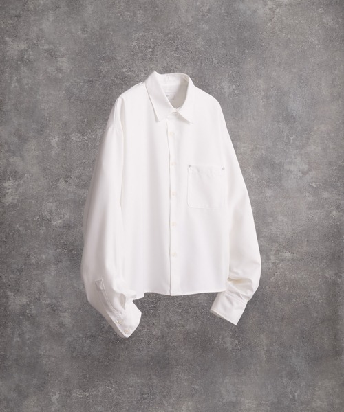 Cropped Regular Collar Silhouette Shirt / クロップド・レギュラー