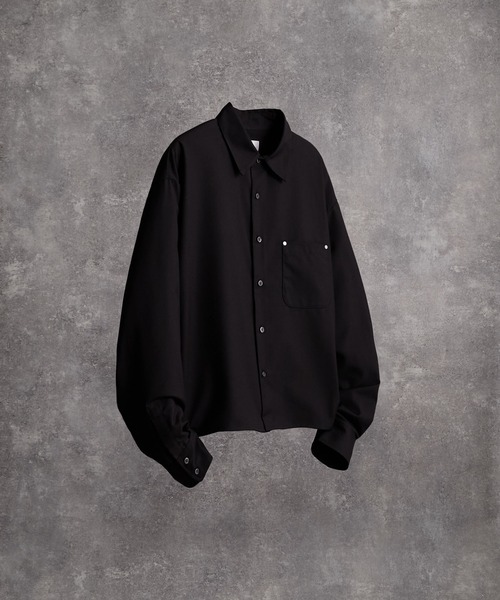 Cropped Regular Collar Silhouette Shirt / クロップド・レギュラー