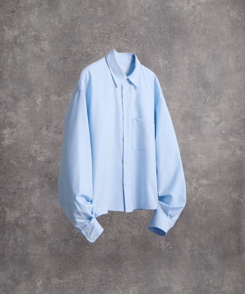 Cropped Regular Collar Silhouette Shirt / クロップド・レギュラー