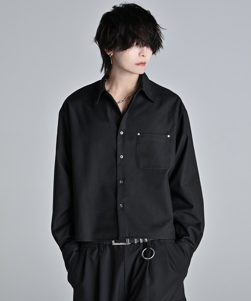 Cropped Regular Collar Silhouette Shirt / クロップド・レギュラー
