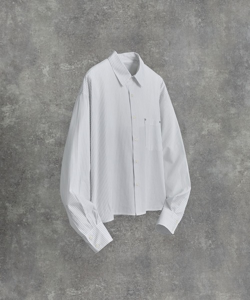 Cropped Regular Collar Silhouette Shirt / クロップド・レギュラー