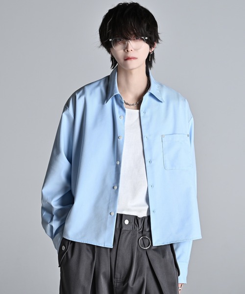 Cropped Regular Collar Silhouette Shirt / クロップド・レギュラー Cropped Regular Collar Silhouette Shirt / クロップド・レギュラー