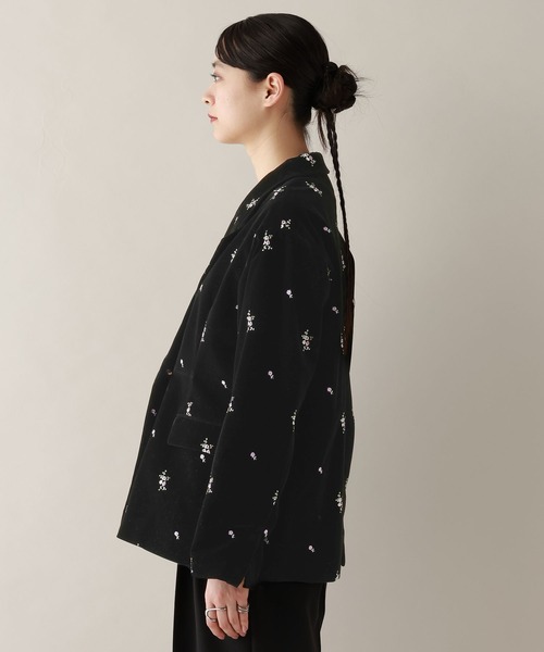 RAGEBLUE（レイジブルー）の「フラワー刺繍/ベロアテーラードジャケット（テーラードジャケット・レディース・ブラック/ブラウン・FREE）」の12枚目の写真