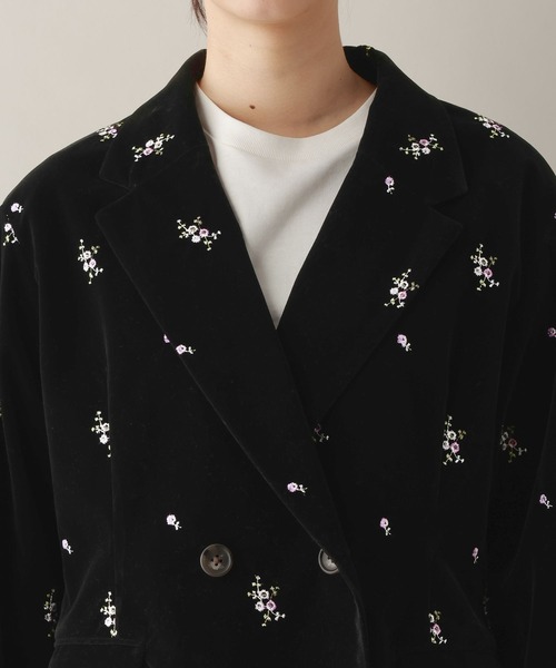 RAGEBLUE（レイジブルー）の「フラワー刺繍/ベロアテーラードジャケット（テーラードジャケット・レディース・ブラック/ブラウン・FREE）」の14枚目の写真